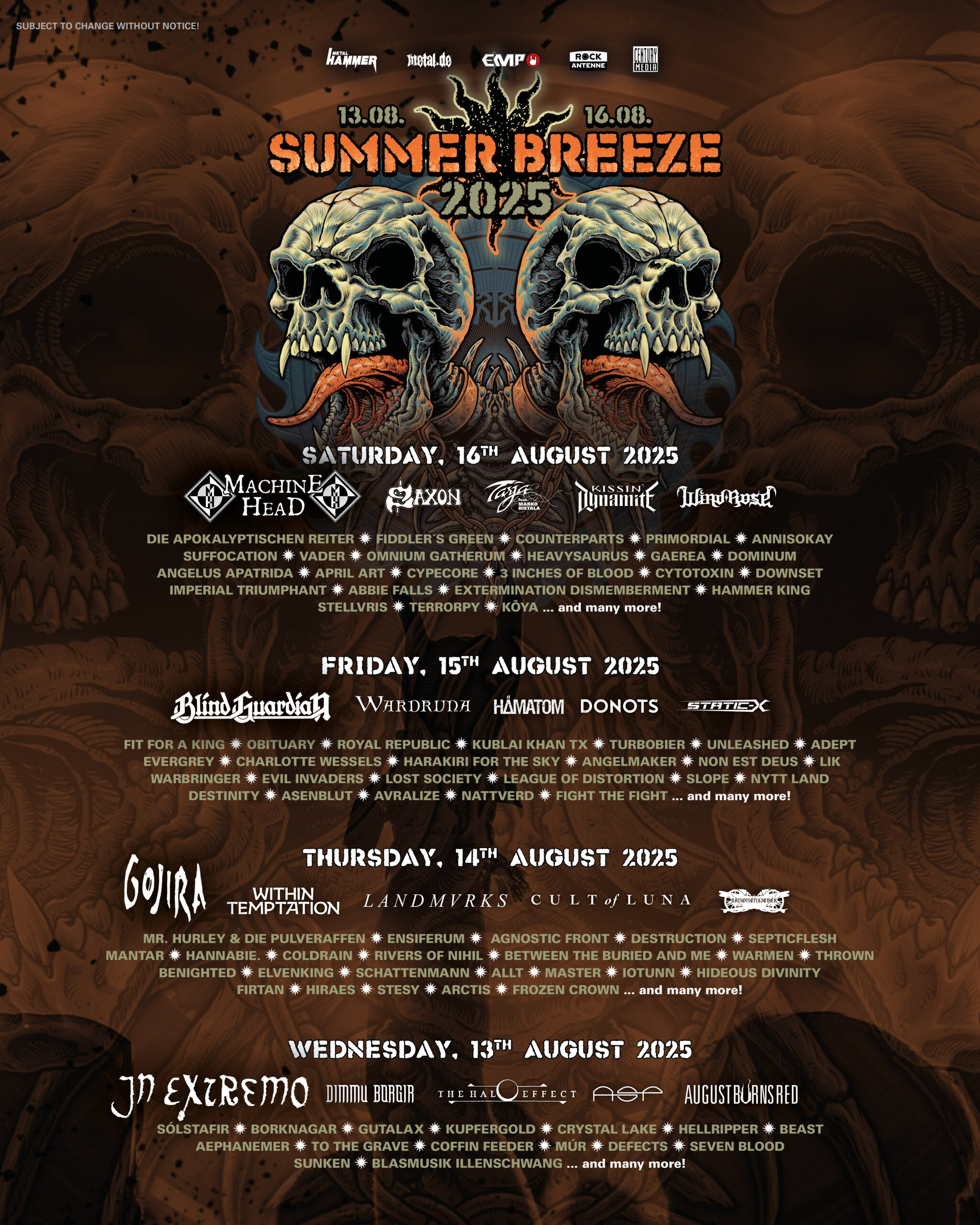 Event-News: 26 neue Bands fürs Summer Breeze 2025