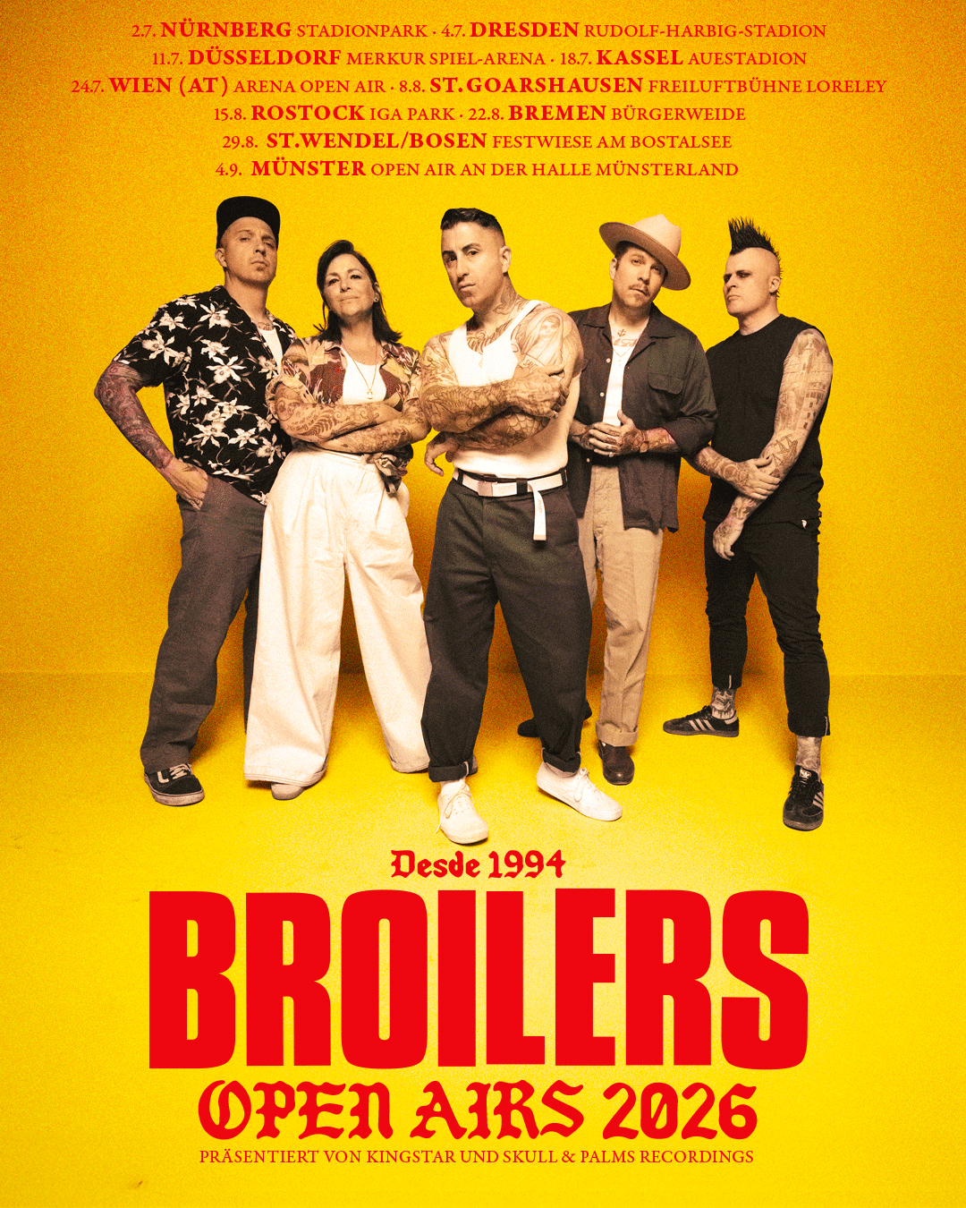 Event-News: Broilers verkaufen Stadion in Düsseldorf aus und kündigen große Open Air-Tour für 2026 an! Event-News: Broilers verkaufen Stadion in Düsseldorf aus und kündigen große Open Air-Tour für 2026 an!