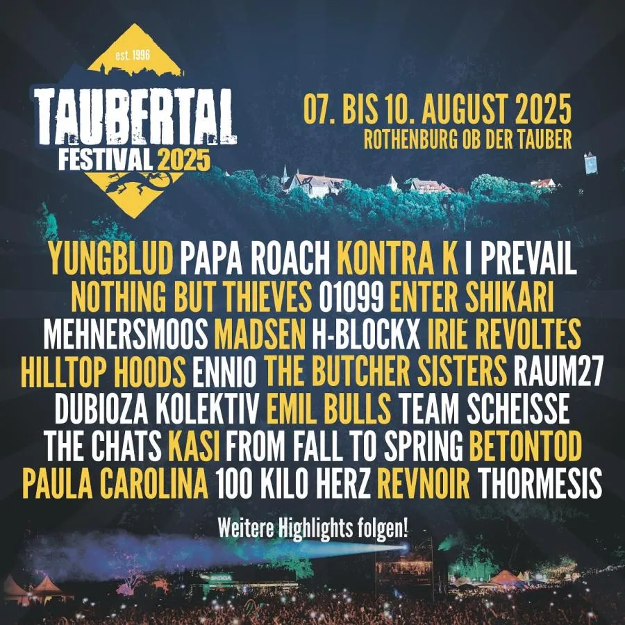 Event-News: Vier Tage Ausnahmezustand – Das Taubertal Festival 2025 ist bereit!
