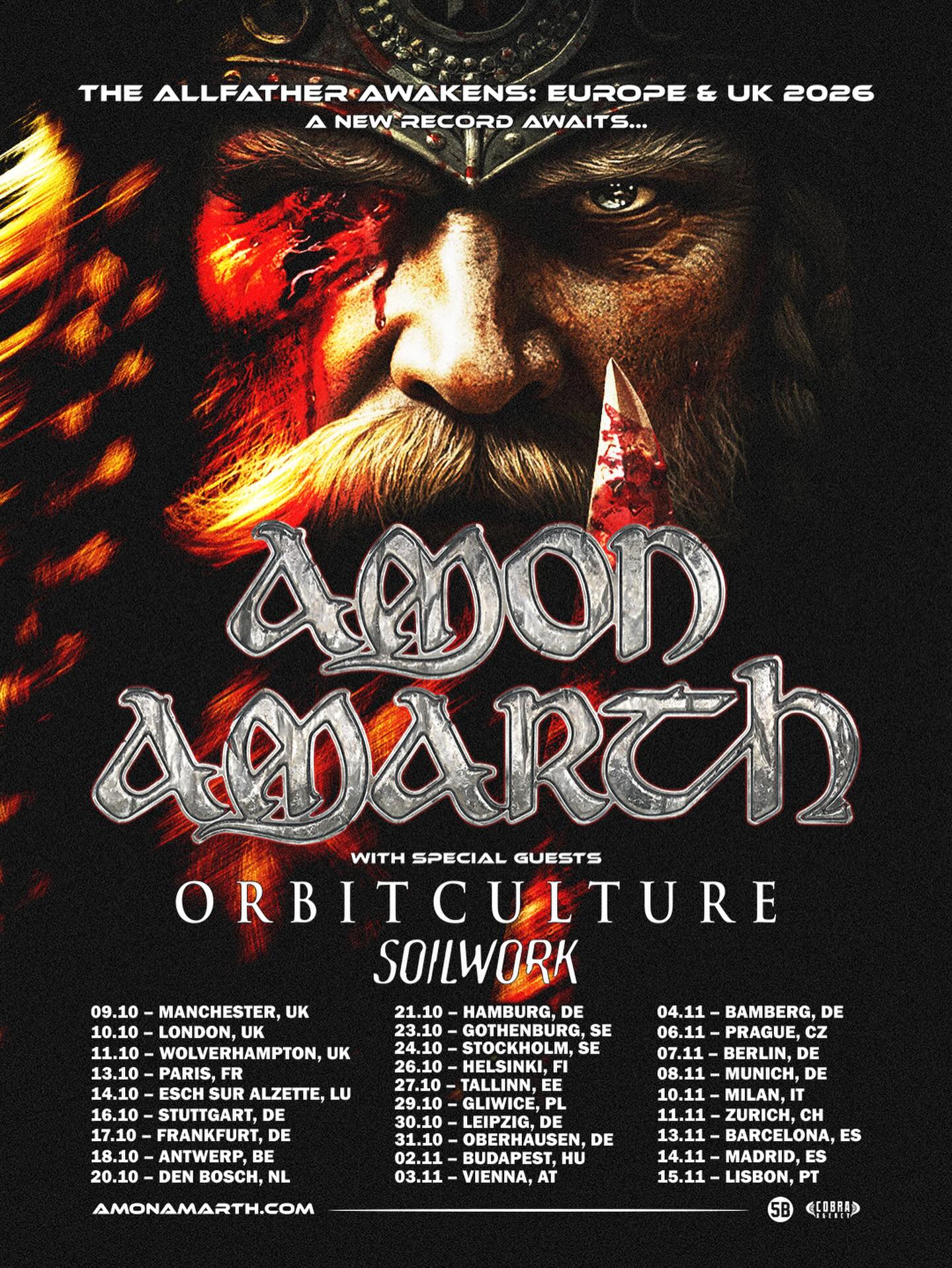 Event-News: Amon Amarth – „The Allfather Awakens“ Tour 2026
